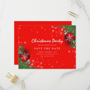 Merry Christmas Holiday Party Save The Date Invitation Postcard