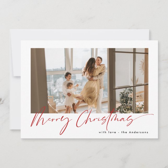 Merry Christmas Holiday Photo Card (Front)