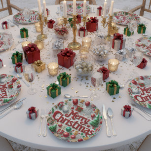 Merry Christmas Holiday Plate