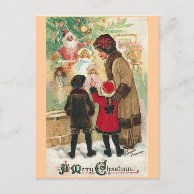 Merry Christmas Holiday Postcard (Front)