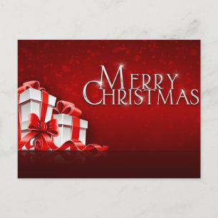 merry christmas holiday postcard