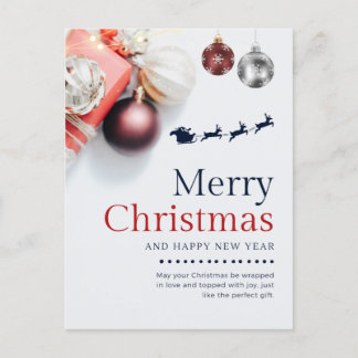 Merry Christmas holiday postcard