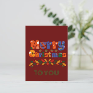 Merry Christmas Holiday Postcard