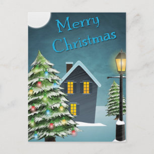 Merry Christmas Holiday Postcard