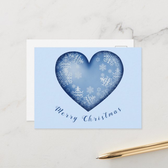 Merry Christmas Holiday Postcard (Front/Back In Situ)