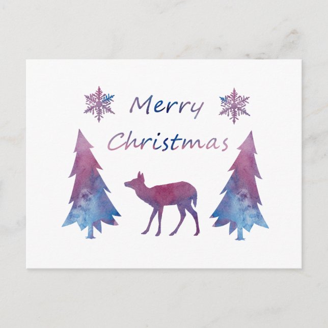 Merry Christmas Holiday Postcard (Front)