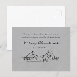 Merry Christmas Holiday Postcard