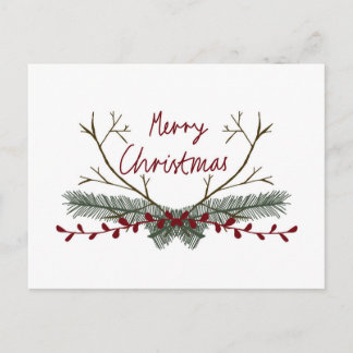 Merry Christmas Holiday Postcard