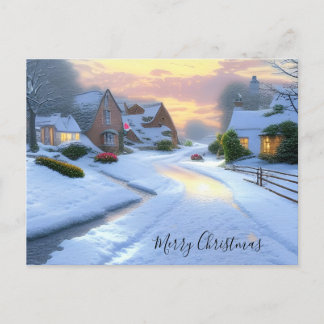 Merry Christmas Holiday Postcard