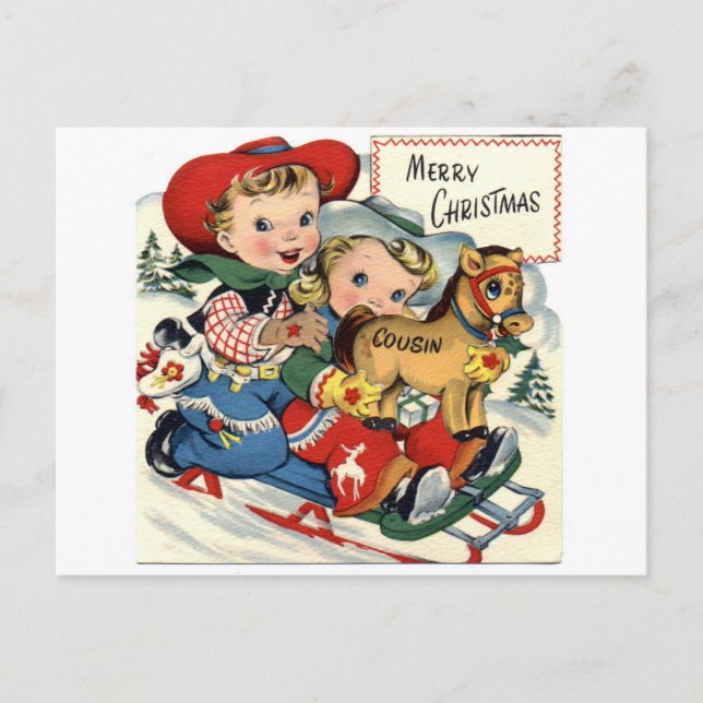 Merry Christmas Holiday Postcard (Front)