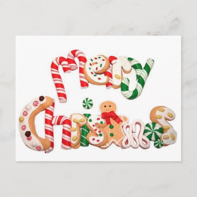 Merry Christmas Holiday Postcard (Front)