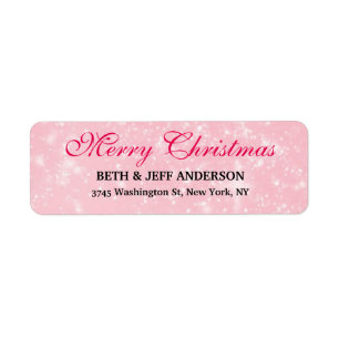 Merry Christmas Holiday Seasonal Return Address Label