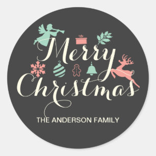 Merry Christmas Holiday Sticker