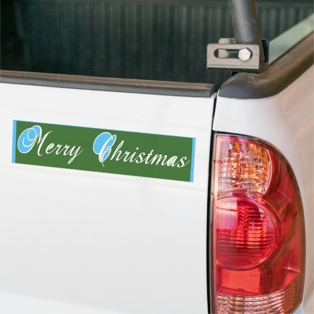Merry Christmas Holiday Sunshine Collection Bumper Sticker (On Truck)