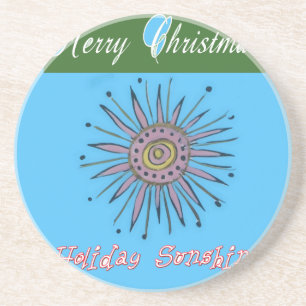 Merry Christmas Holiday Sunshine Collection Coaster