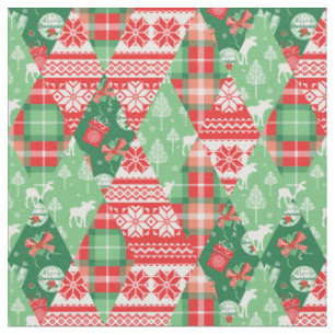 Merry Christmas Holiday Winter Pattern Fabric