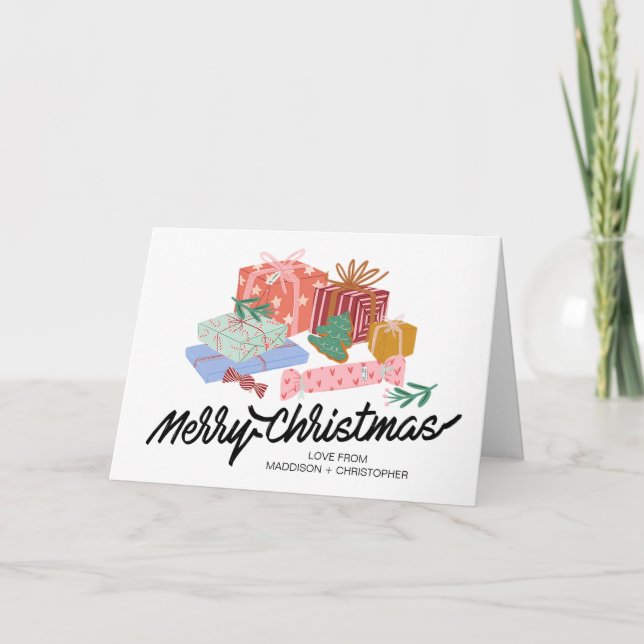 Merry Christmas Holiday Wishes For Family Friends  Card (Front)