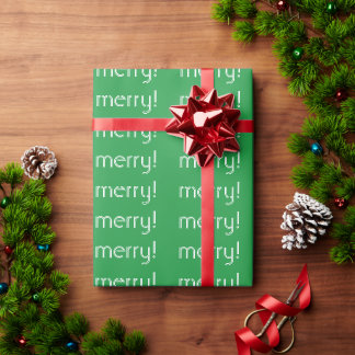 "MERRY!" Christmas Holiday Wrapping Paper