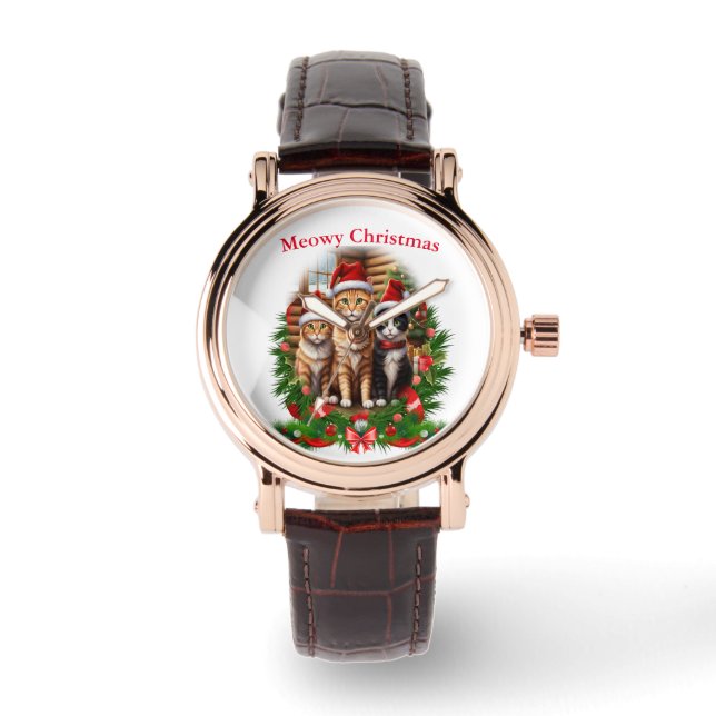 Merry Christmas holidays Animals Watch (Front)
