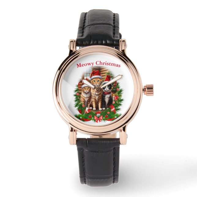 Merry Christmas holidays Animals Watch (Front)
