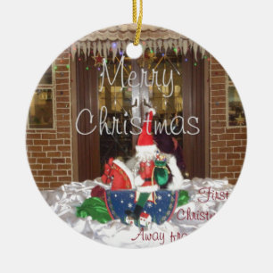 Merry Christmas Holidays Away from Home Collection Ceramic Ornament