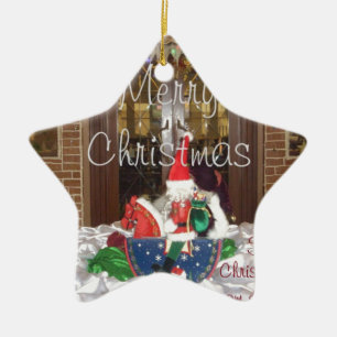 Merry Christmas Holidays Away from Home Collection Ceramic Ornament