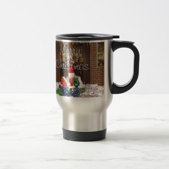 Merry Christmas Holidays Away from Home Collection Travel Mug (Right)