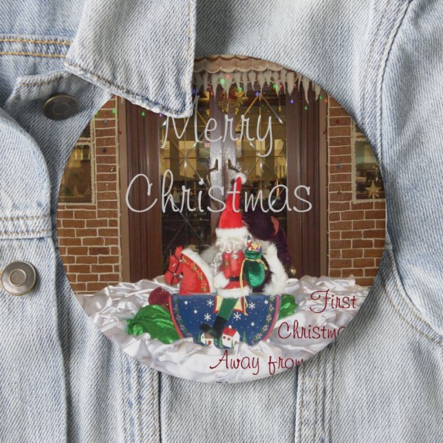 Merry Christmas holidays away from home Inspired  6 Cm Round Badge (In Situ)