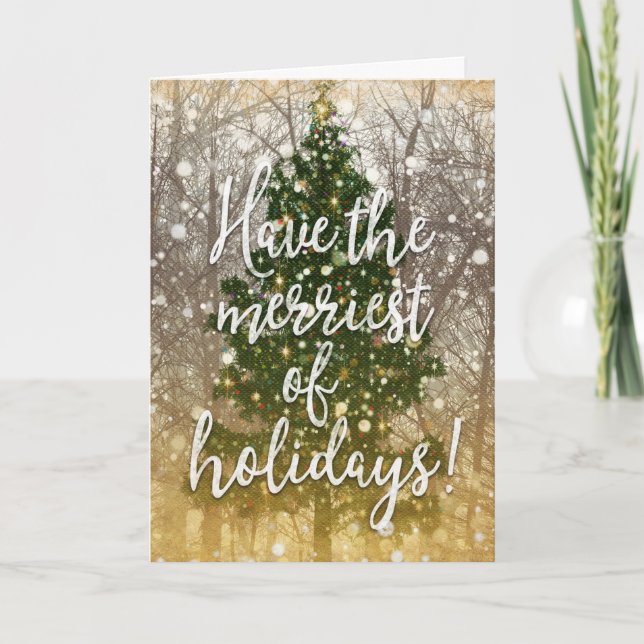 Merry Christmas Holidays Holiday Card (Front)