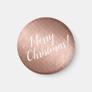Merry Christmas holidays rose gold chic design Magnet