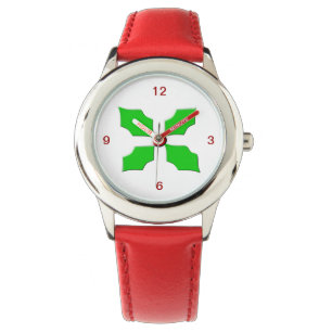 Merry Christmas Holly Kids Watch with Numbers