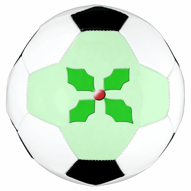 Merry Christmas Holly Soccer Ball (Front)