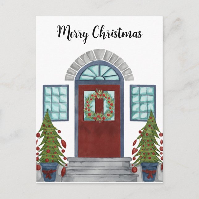 Merry Christmas home Postcard (Front)