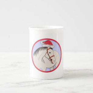 Merry Christmas Horse Bone China Mug
