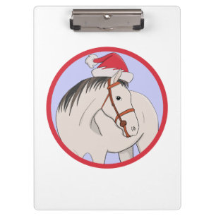 Merry Christmas Horse Clipboard
