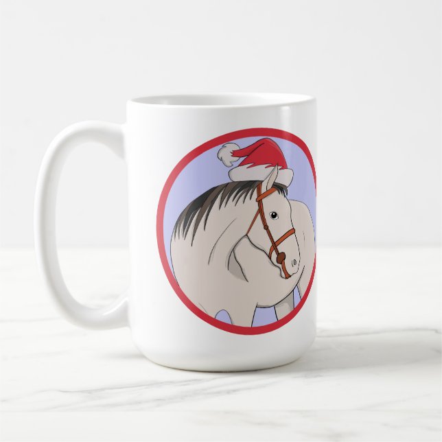 Merry Christmas Horse Coffee Mug (Left)