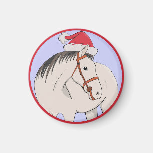 Merry Christmas Horse Magnet