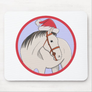 Merry Christmas Horse Mouse Pad