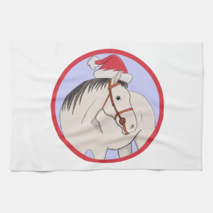Merry Christmas Horse Tea Towel