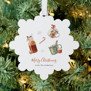 Merry Christmas Hot Chocolate  Tree Decoration Card