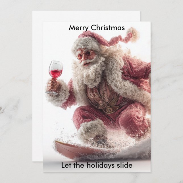 Merry Christmas Humor Santa | Holidays greeting  Holiday Card (Front/Back)
