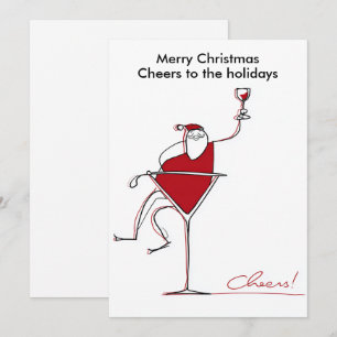 Merry Christmas Humor Santa   Holidays greeting  Holiday Card