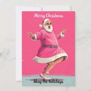 Merry Christmas Humour Santa   Holidays greeting  Holiday Card