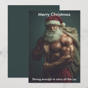 Merry Christmas Humour Santa   Holidays greeting  Holiday Card