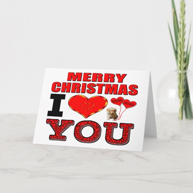 Merry Christmas I Love You Holiday Card (Front)