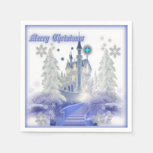 Merry Christmas Ice Castle Napkins
