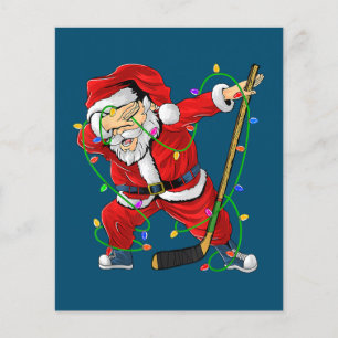 Merry Christmas Ice Hockey Dabbing Santa Claus Flyer