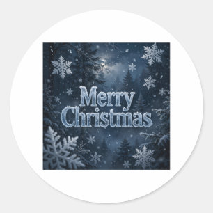 Merry Christmas Ice Sticker