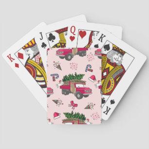 Merry Christmas Icon Pattern - Aesthetic Holiday  Playing Cards