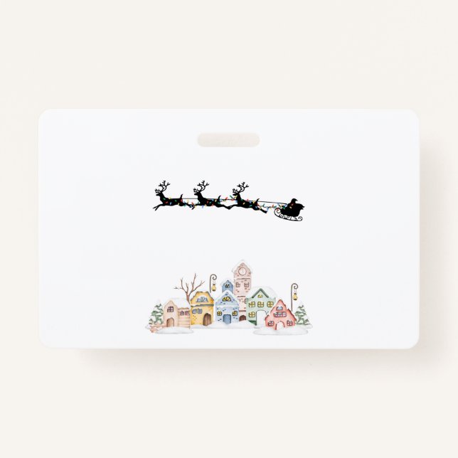 Merry Christmas ID Badge (Front)